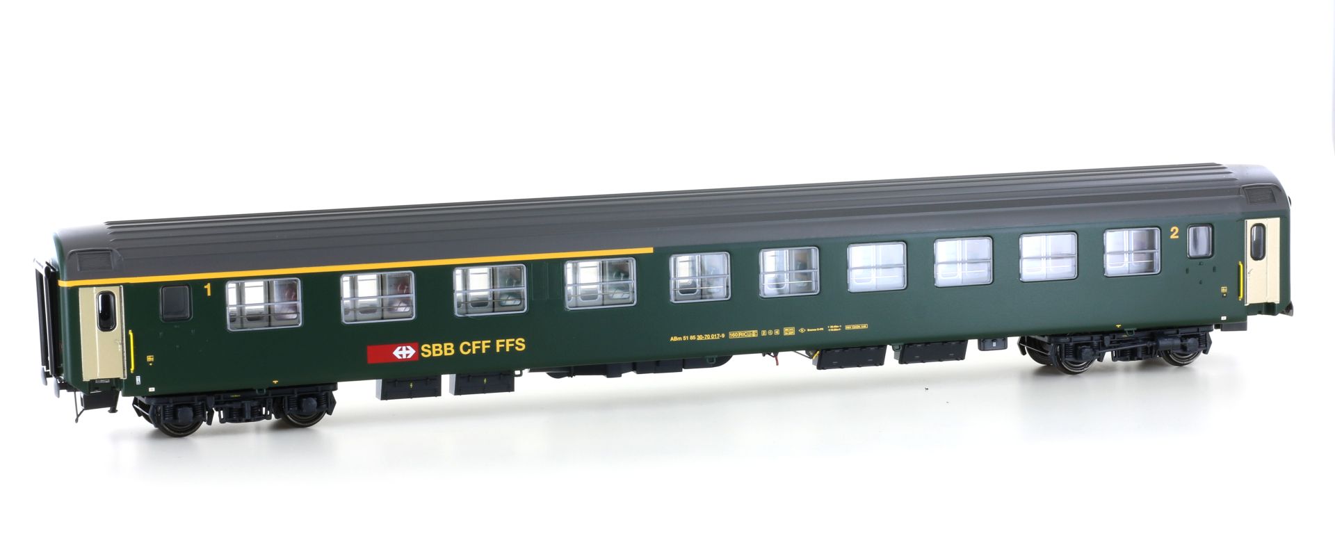 L.S. Models 472012 - Personenwagen UIC-X ABM, 1./2. Klasse, SBB, Ep.IV