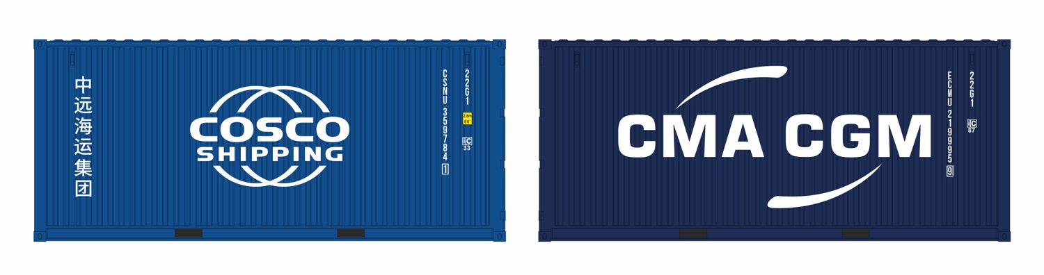 igra 98010028 - 2er Set 20'-Container 'COSCO, CMA CGM'