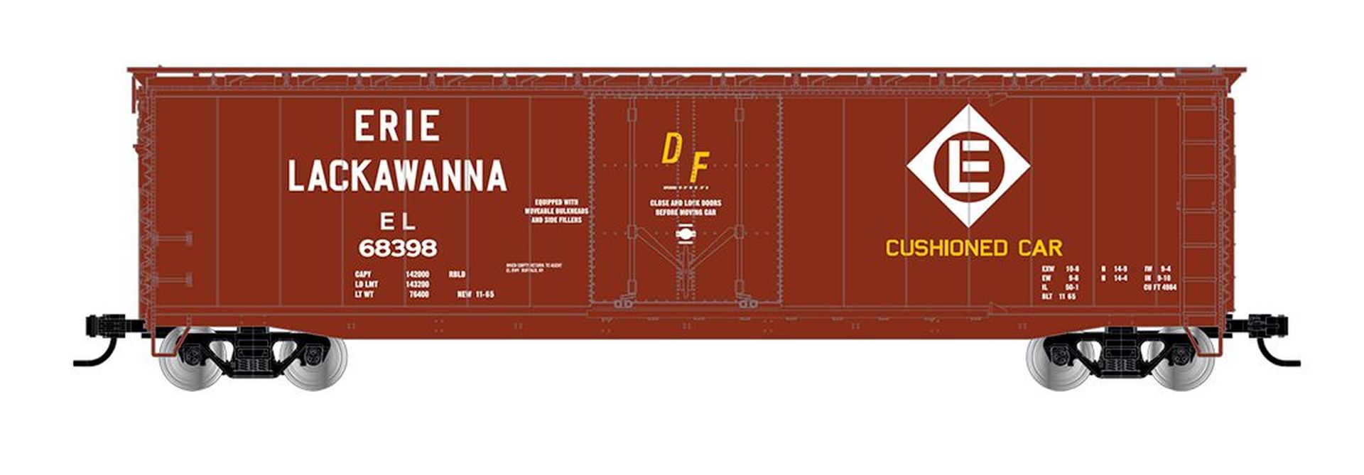 Rivarossi HR6664C - Gedeckter Güterwagen 68360, Erie Lackawanna, Ep.III-VI