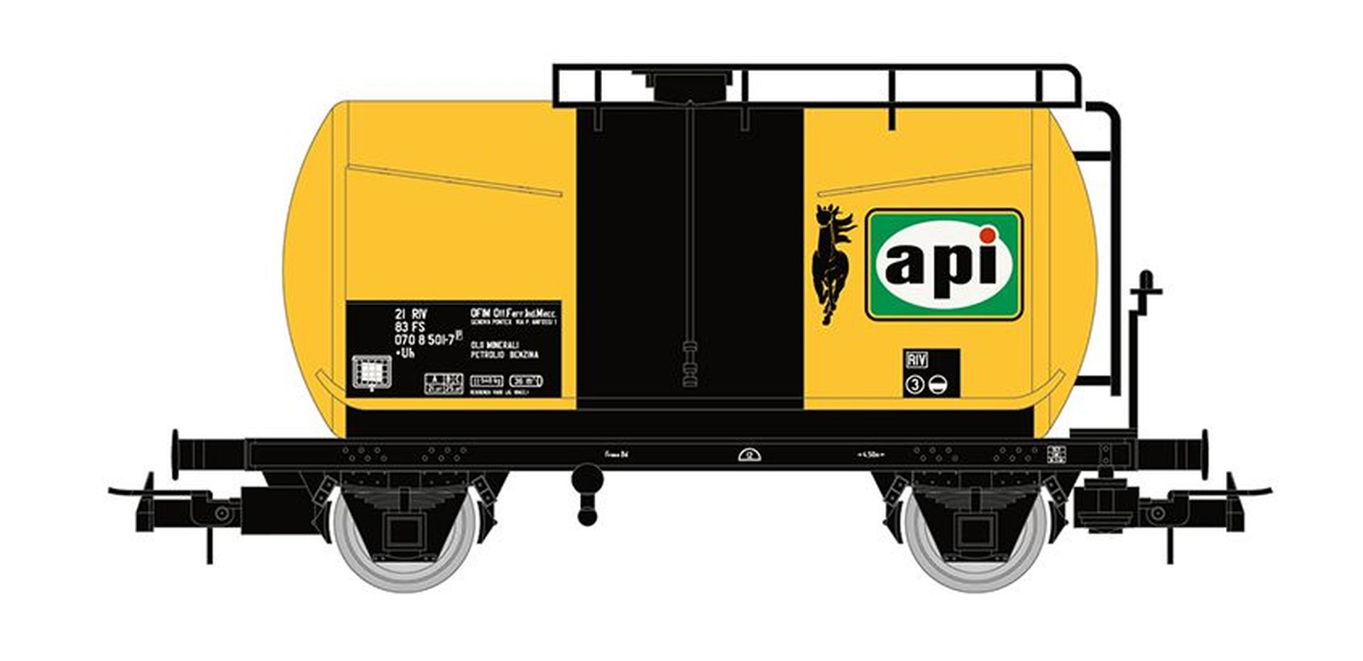 Rivarossi HR6566 - 2er Set Kesselwagen, FS, Ep.IV 'API'