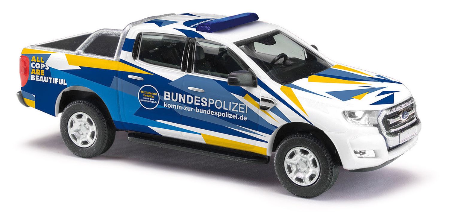 Busch 52822 - Ford Ranger mit Abdeckung Bundespolizei, 2016