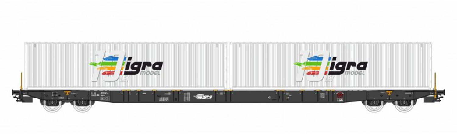 igra 96010058 - Containertragwagen Sggnss, IGRA, Ep.VI '10 Jahre IGRA'