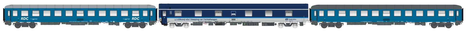 L.S. Models 98030AC - 3er Set Nachtzugwagen NJ 408 Set 2, CD/RDC, Ep.VI, AC