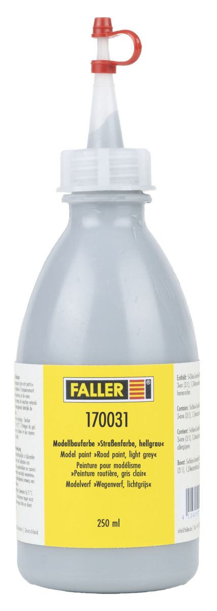 Faller 170031 - Modellbaufarbe Straßenfarbe, hellgrau, 250 ml