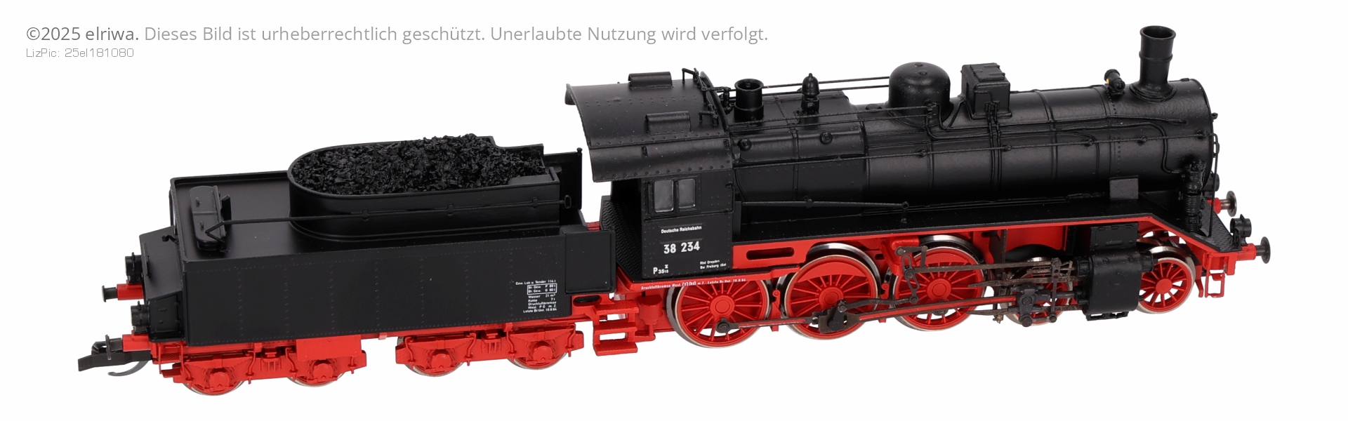 Beckmann 1018301 - Dampflok 38 234, DR, Ep.III