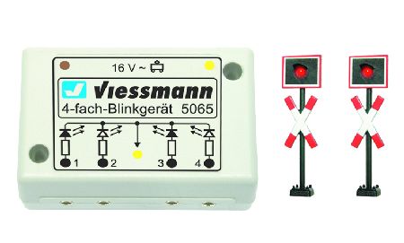Viessmann 5801 - 2 Andreaskreuze mit Blinkelektronik