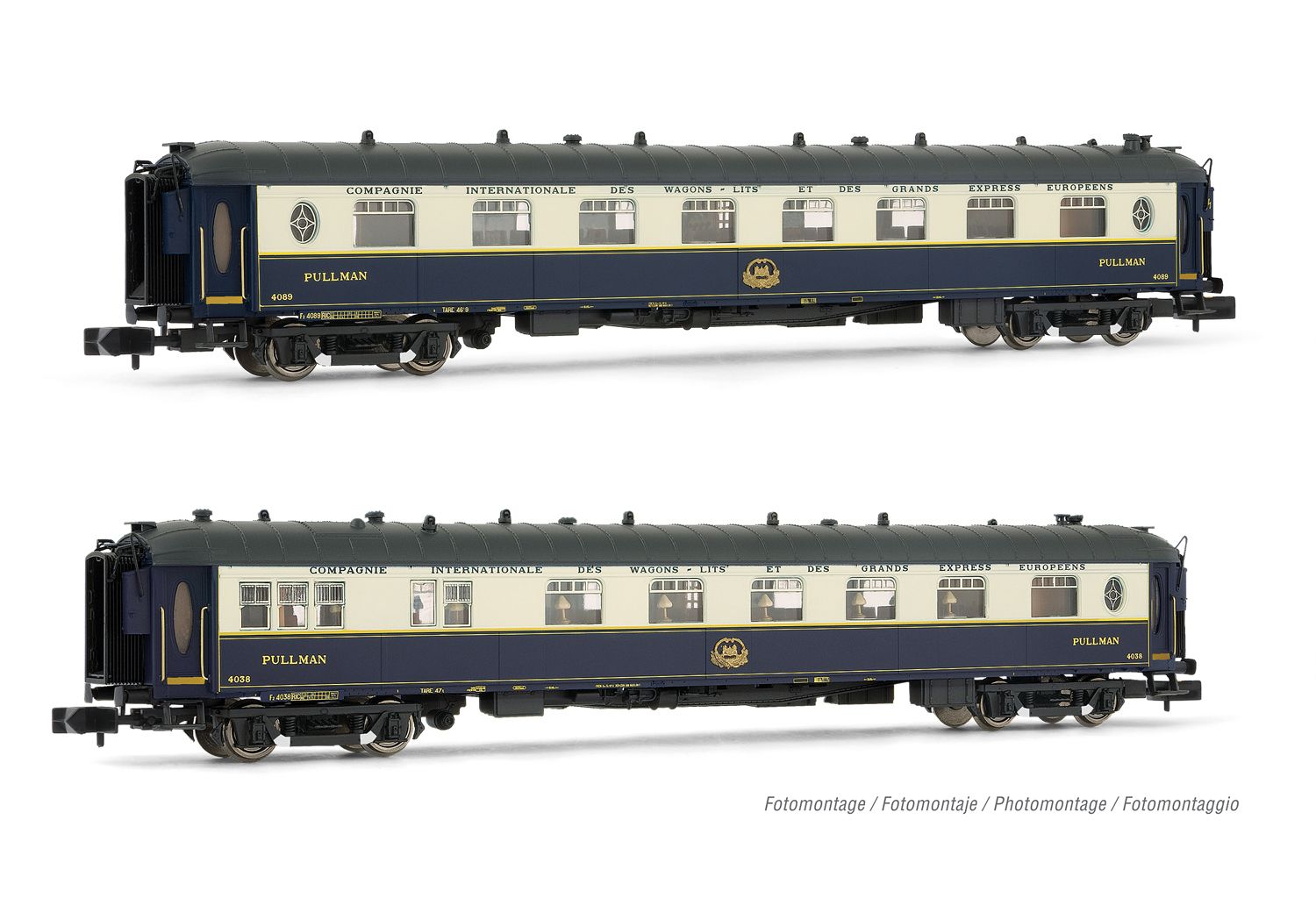 Arnold HN4404 - 2er Set Personenwagen, CIWL, Ep.III 'Train Bleu'