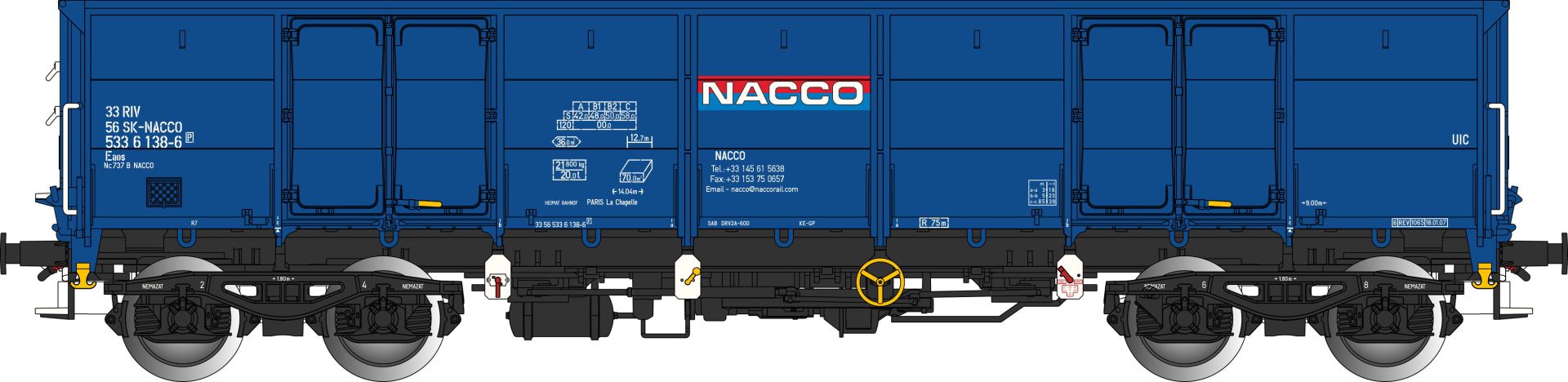 Albert Modell 533004 - Offener Güterwagen Eaos, SK-NACCO, Ep.VI