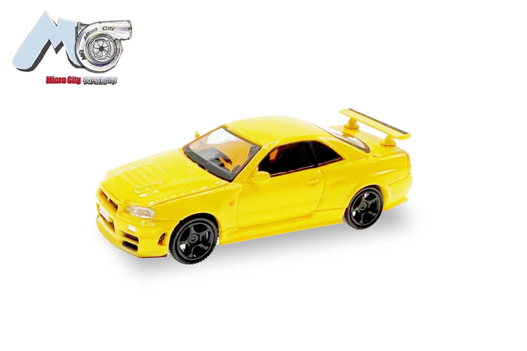 Herpa 87MC000047 - MicroCity: Nissan GTR 34, gelb