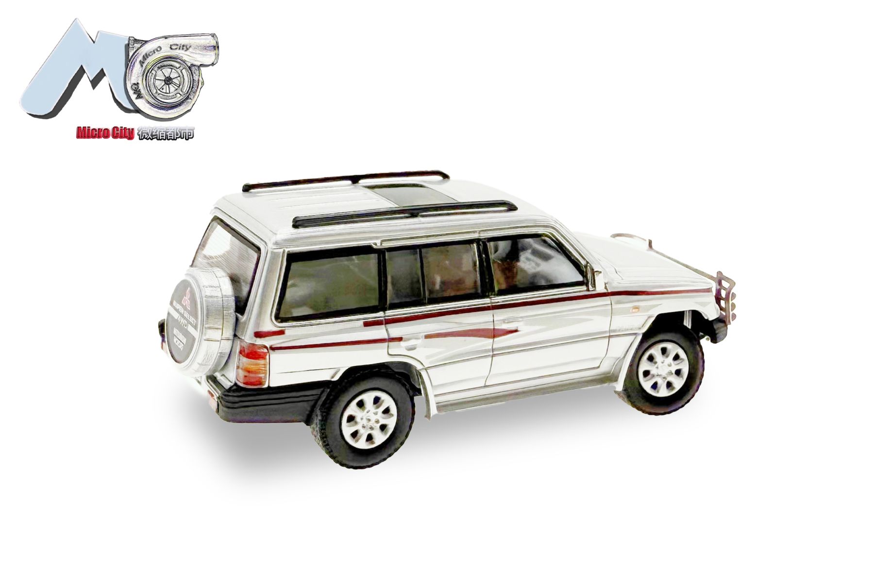 Herpa 87MC000042 - MicroCity: Mitsubishi Pajero, silber