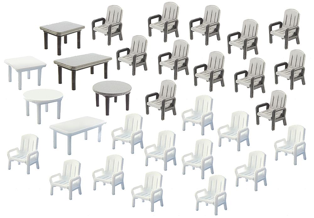 Faller 272441 - Gartenstühle und Tische
