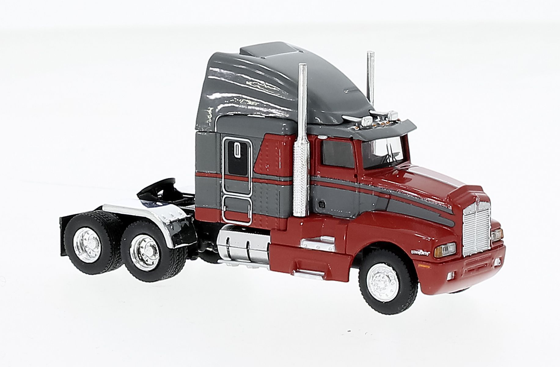 Brekina 85933 - Kenworth T600 grau/rot