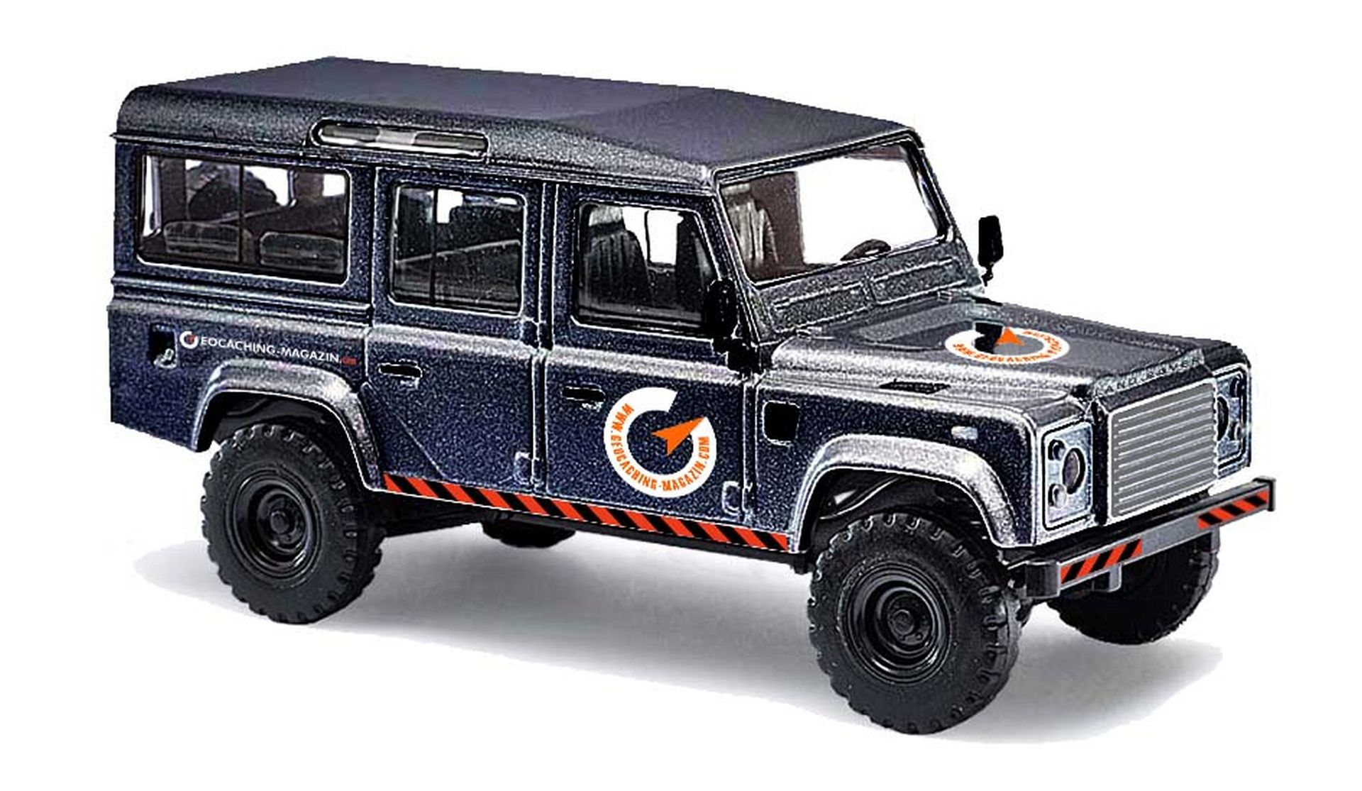 Busch 50326 - Land Rover Defender, Geocaching Cachemobil, 1983