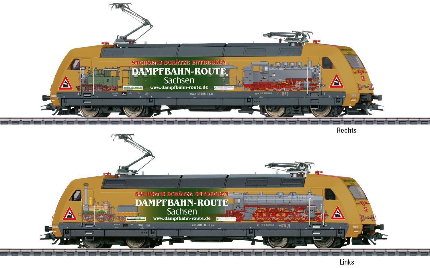 Märklin 39377-A24 - E-Lok 101 088, DBAG, Ep.VI 'Dampfbahn-Route-Sachsen', MFX+-Sound Märklin 39377-A24 - E-Lok 101 088, DBAG, Ep.VI 'Dampfbahn-Route-Sachsen', MFX+-Sound