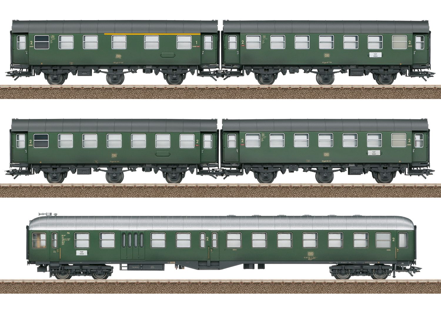 Trix 23389 - 3er Set Personenwagen, DB, Ep.IV, MFX-DC-Sound