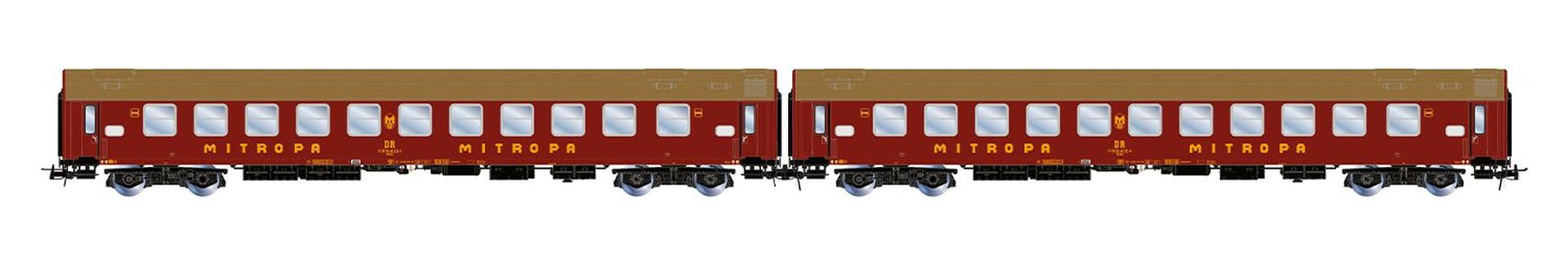 Rivarossi HR4419 - 2er Set Schlafwagen OSShD WLAB, DR, Ep.IV