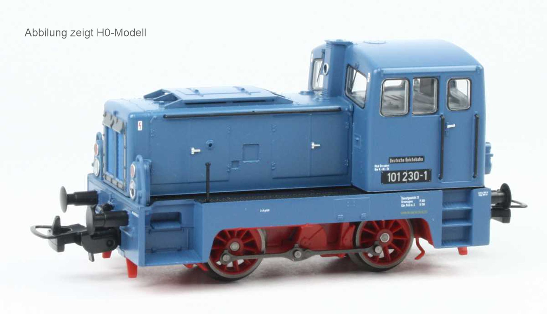 Piko 71XX4-DKS - Diesellok 101 230-1, blau, DR, Ep.IV, Zimo-Decoder mit SD-Kupplungen und Pufferspeicher