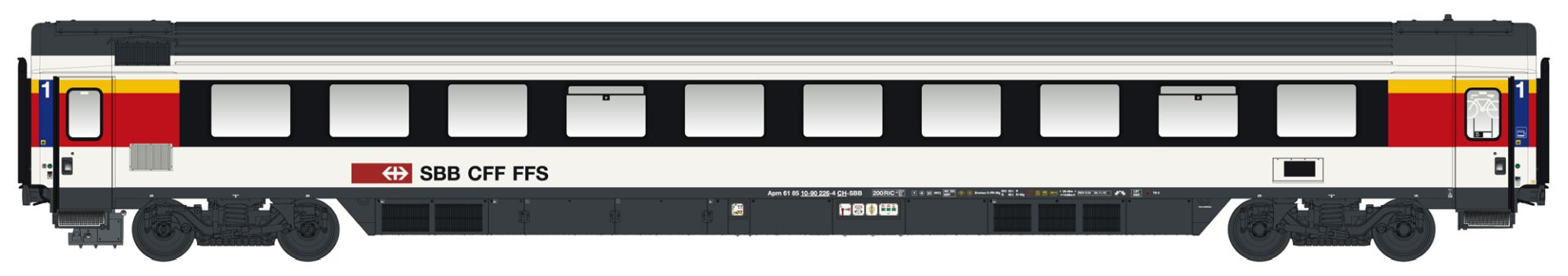 L.S. Models LS47389 - Personenwagen EC Apm 1. Klasse, SBB, Ep.VI