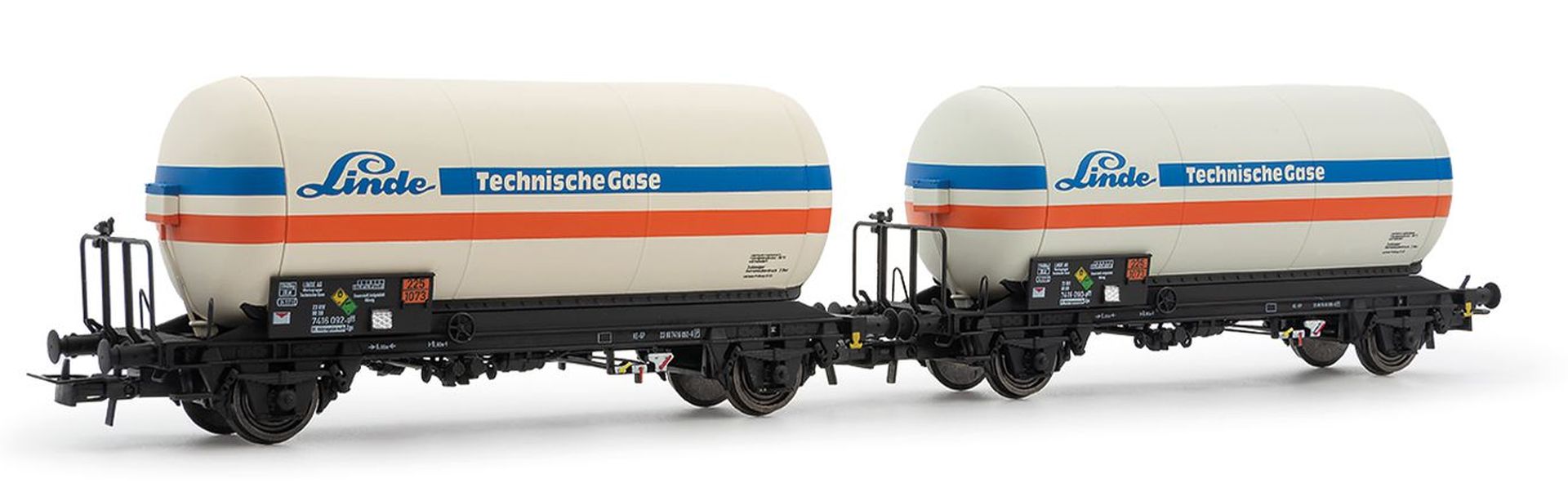 Rivarossi HR6643 - 2er Set Gaskesselwagen Zgs, DB, Ep.IV 'Linde'