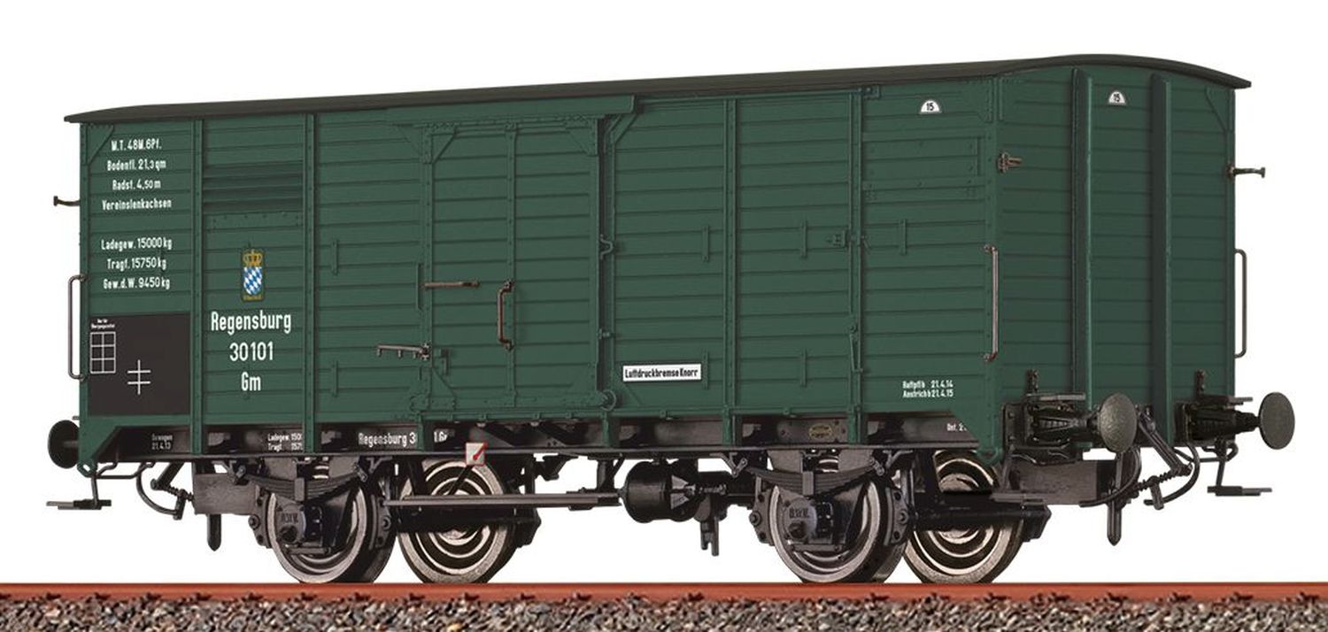 Brawa 49819 - Gedeckter Güterwagen Gm, K.Bay.Sts.B., Ep.I