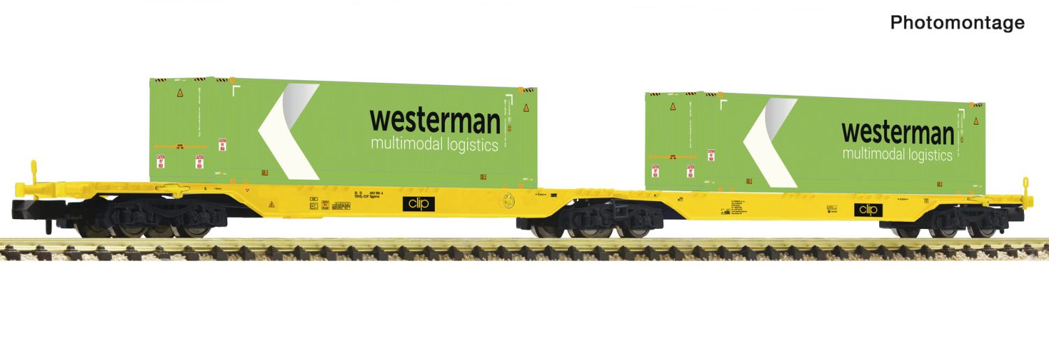 Fleischmann 825342 - Container-Doppeltragwagen, CLIP, Ep.VI 'westerman'