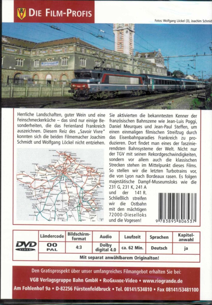 VGB 7032 - DVD - Eisenbahnparadies Frankreich, Teil 1