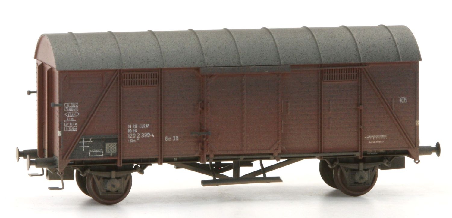 Exact-Train EX22071 - Gedeckter Güterwagen Glm, DB, Ep.IV 'EUROP', verschmutzt