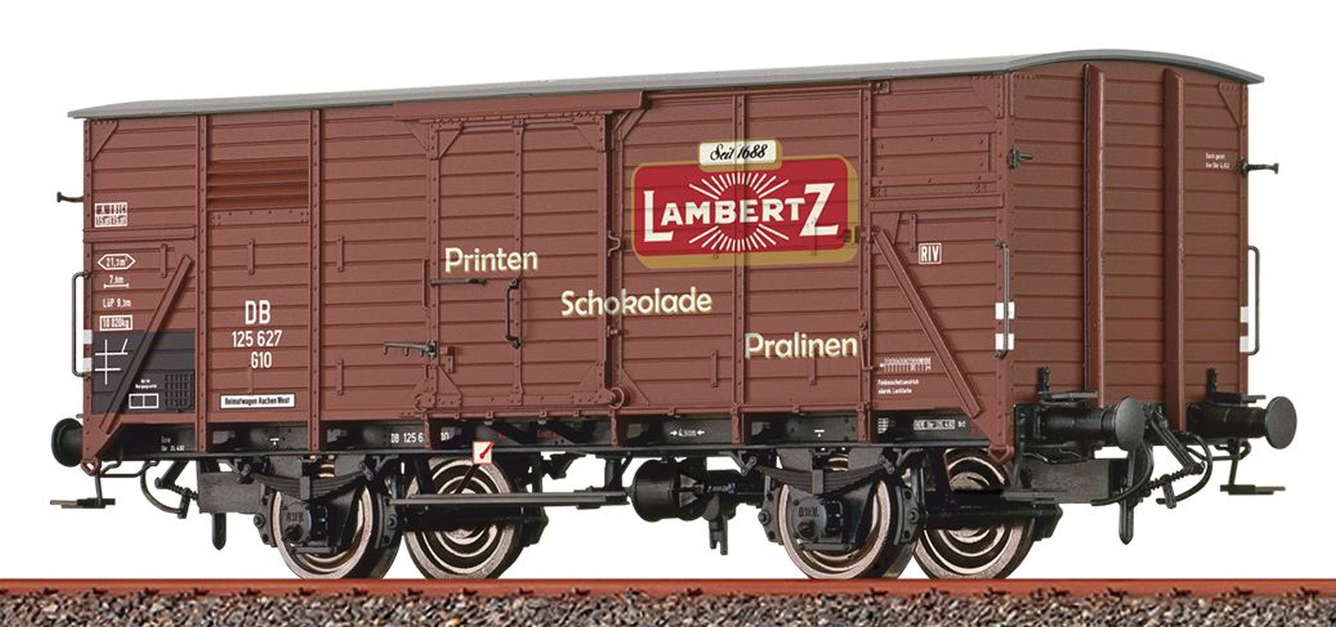 Brawa 49867 - Gedeckter Güterwagen G 10, DB, Ep.III 'Lambertz'