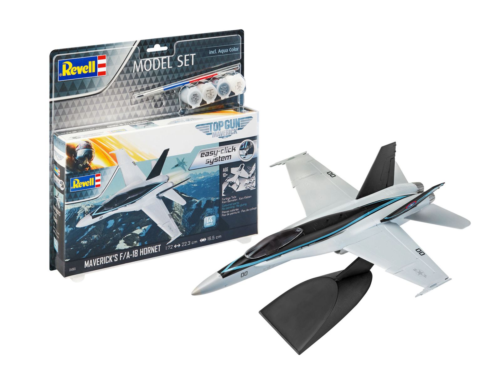 Revell 64965 - Model Set F/A-18 Hornet"Top Gun" easy-click-system