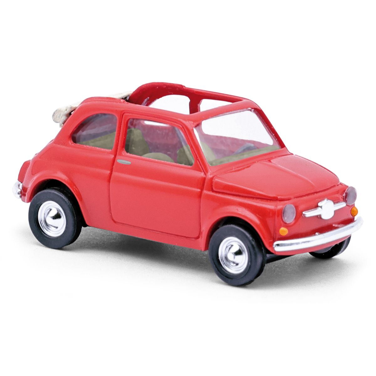 Busch 48782 - Fiat 500 Cabriolimousine Trasformabile, rot, Bj. 1965