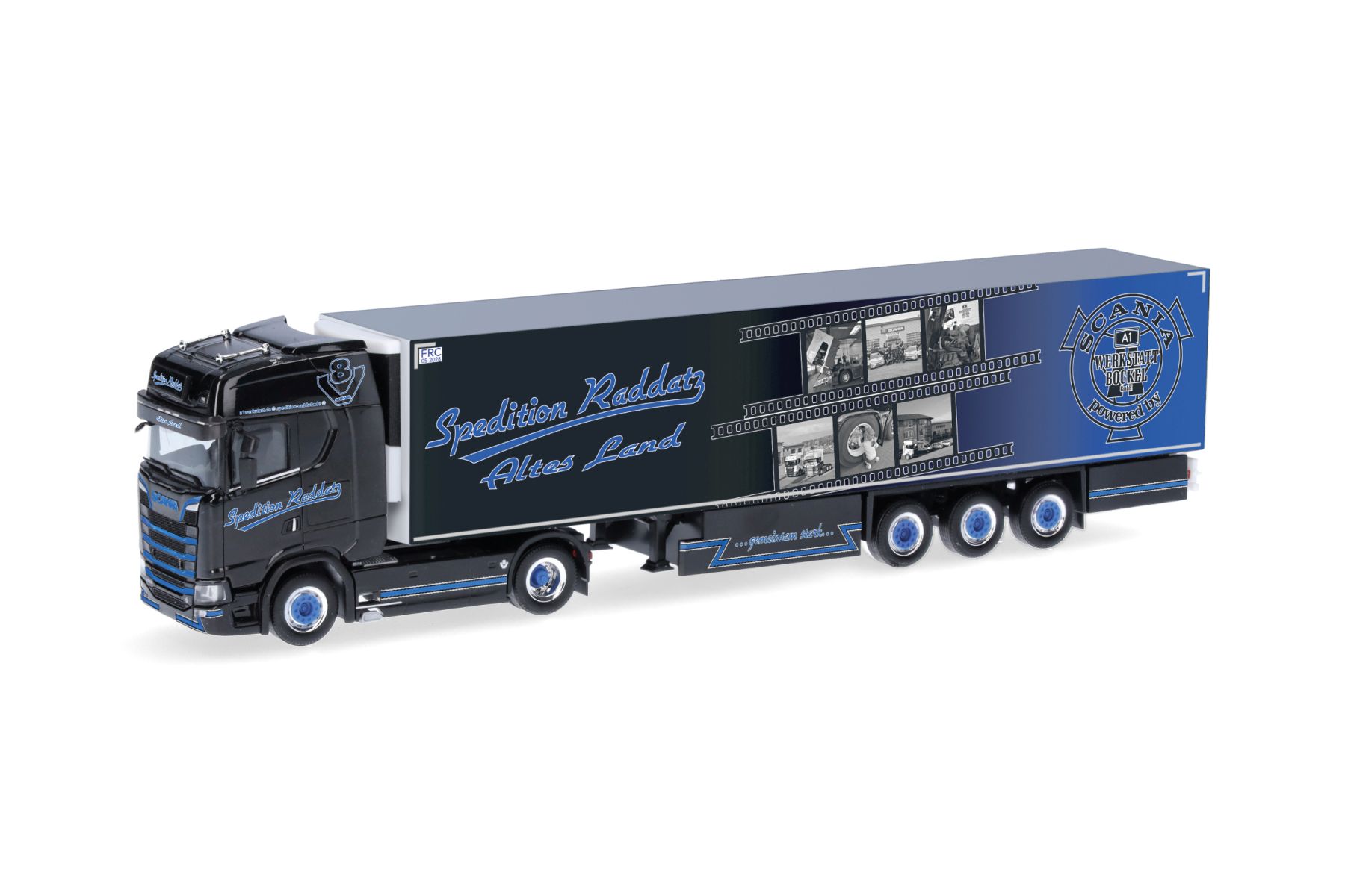 Herpa 318792 - Scania CS 20 HD Kühlkoffer-Sattelzug "Spedition Raddatz"