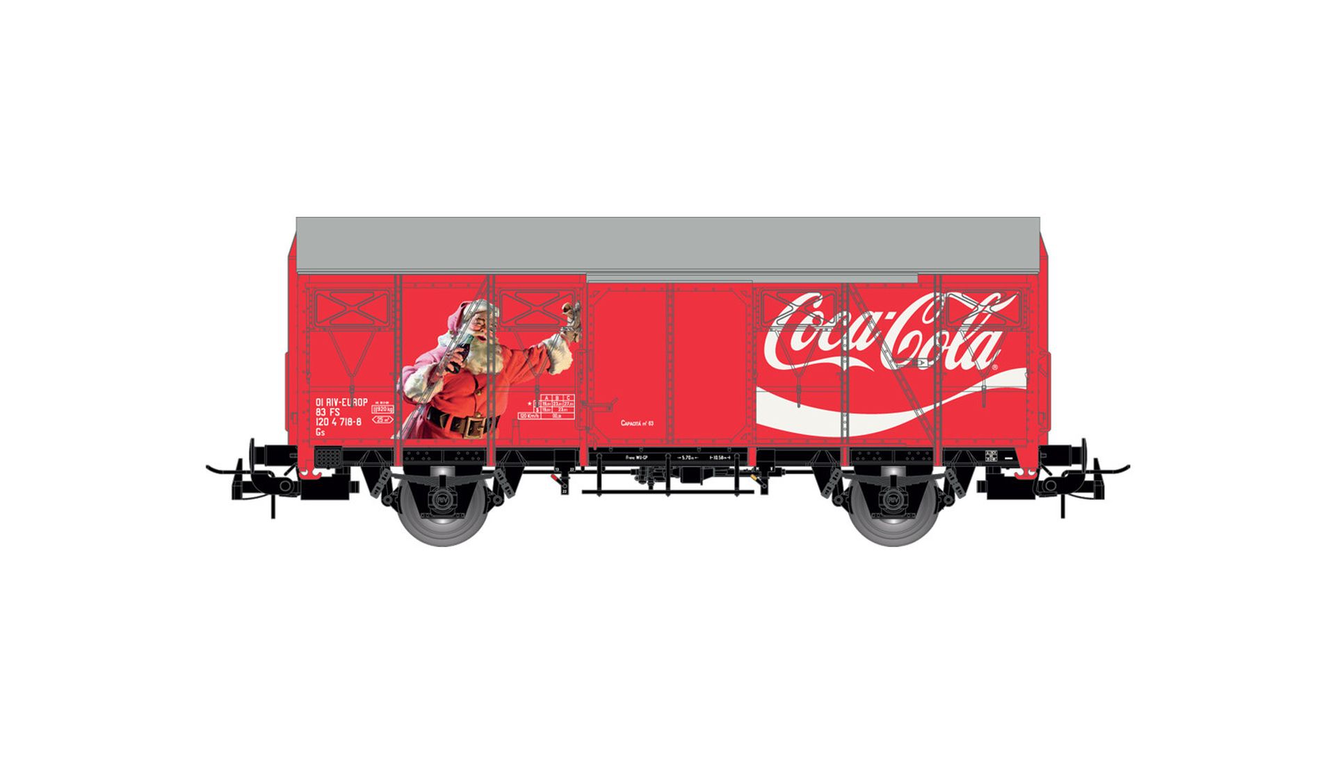 Rivarossi HR6610 - Gedeckter Güterwagen Gs, FS, Ep.IV 'Coca-Cola'