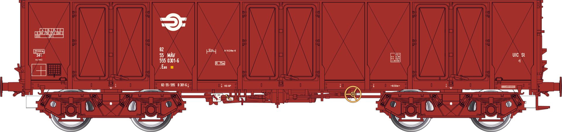 Albert Modell 595023 - Offener Güterwagen Eas, MAV, Ep.V