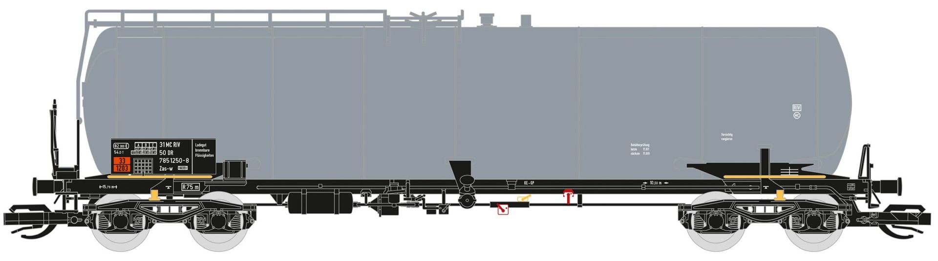 Saxonia 120215 - Kesselwagen Zas, 8106, DR, Ep.IV