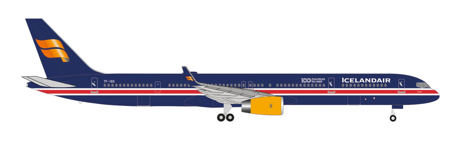 Herpa 538237 - Icelandair Boeing 757-300 "100 Years Icelandic Independence" – TF-ISX "Thingvellir"