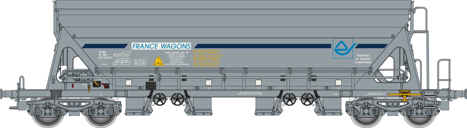 Albert Modell 065302 - Schüttgutwagen Tapps, SNCF, Ep.V 'France Wagons'