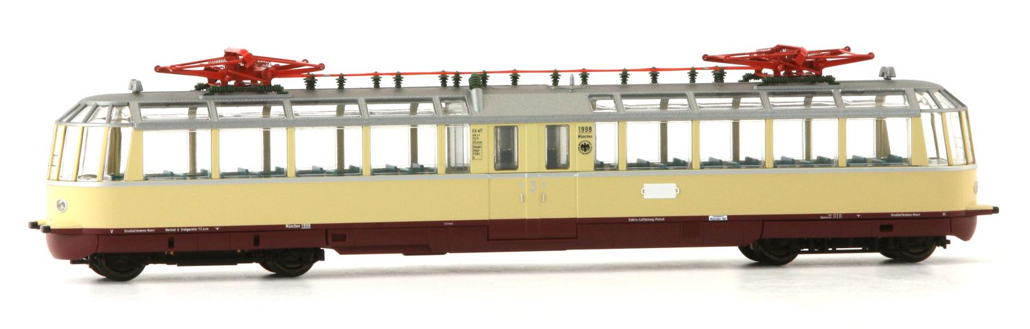 Kres 4913 - Triebwagen 'Gläserner Zug' elT 1988, DRG, Ep.II, rot-beige