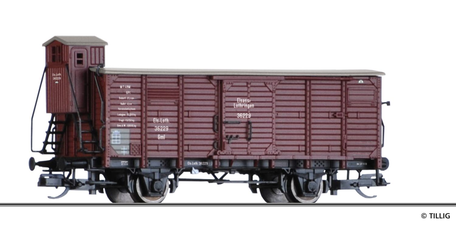 Tillig 17921 - Gedeckter Güterwagen Gml, Eisenbahnen in Elsass-Lothringen, Ep.I
