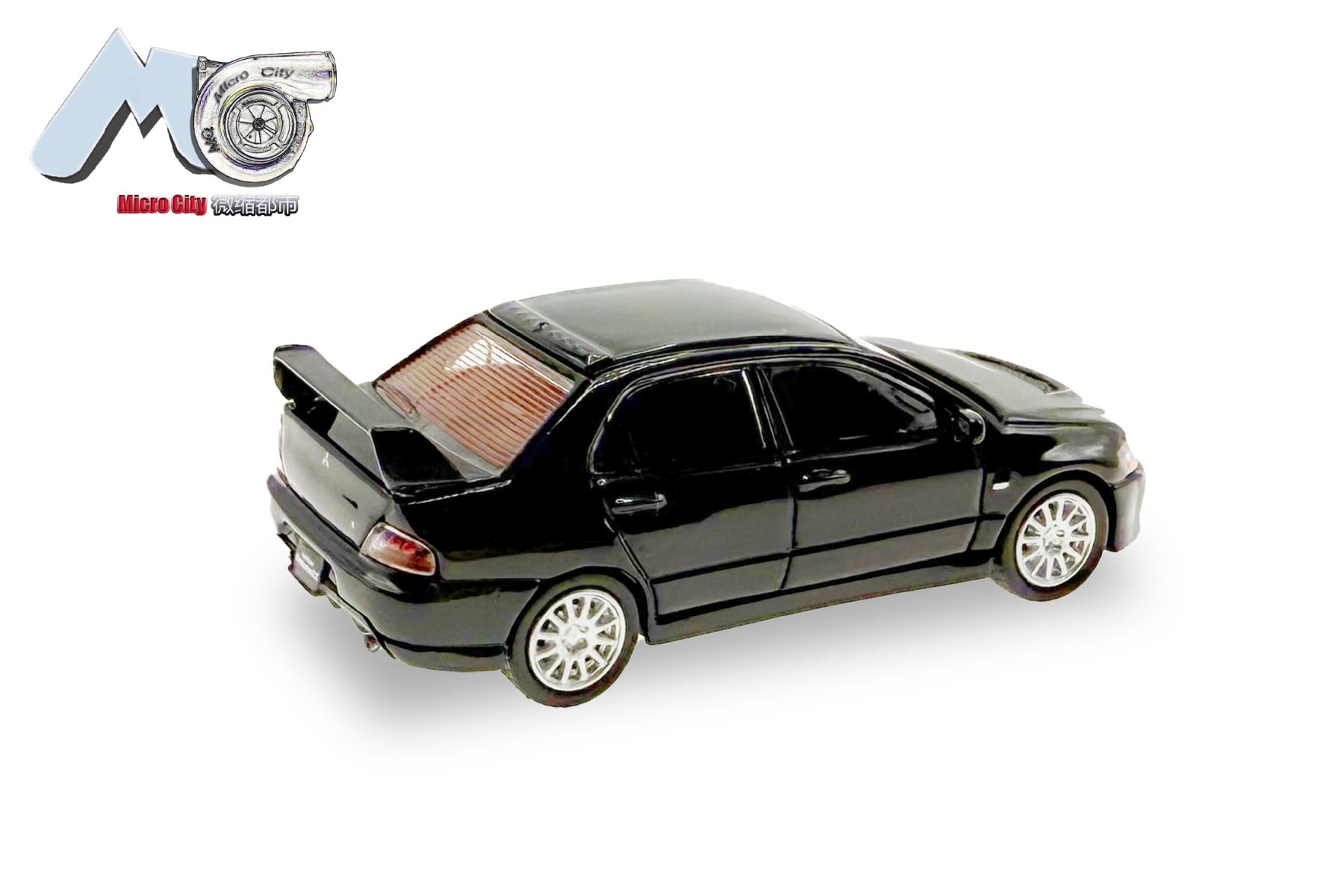 Herpa 87MC000038 - MicroCity: Mitsubishi Lancer Evo 9, schwarz