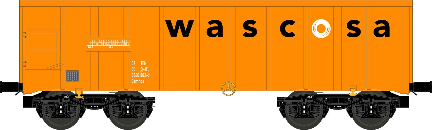 nme 543601 - Offener Güterwagen Eamnos 57m³, WASCOSA, Ep.VI