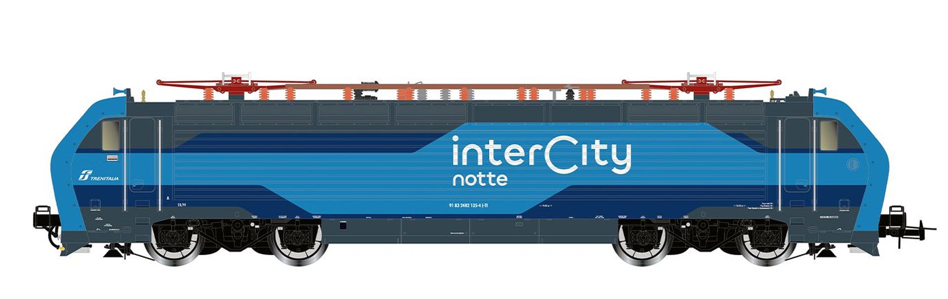 Rivarossi HR2982S - E-Lok E.402B 'Intercity Notte', FS, Ep.VI, DC-Sound