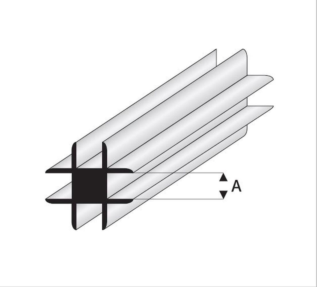 Maquett 448-53 - Profil, Kreuzverbinder, Länge 100cm, Innenmaß 2,0mm