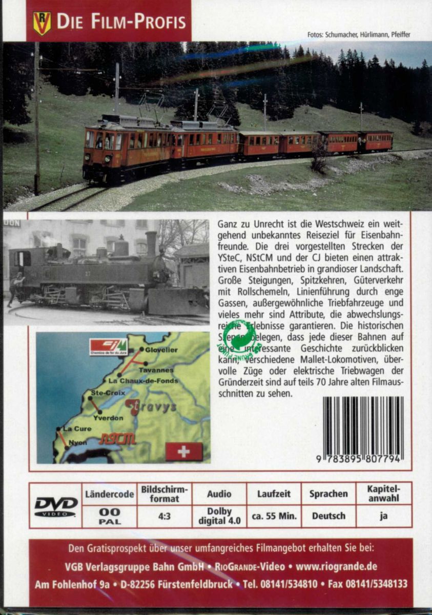 VGB 7033 - DVD - Eisenbahn-Paradies Westschweiz