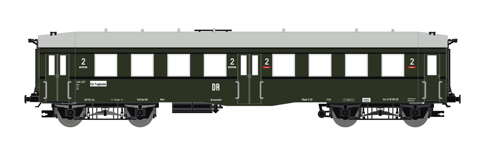 Saxonia 120006-2 - Personenwagen Bauart 'Altenberg', 2. Klasse, DR, Ep.III