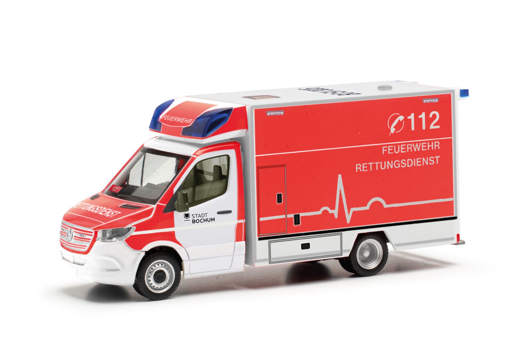 Herpa 097116 - Mercedes-Benz Sprinter 18 Rettungswagen "Feuerwehr Bochum"