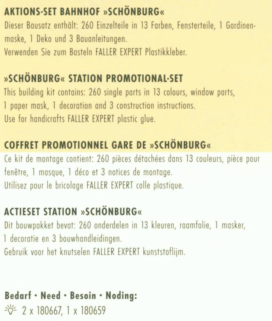 Faller 293062 - Aktions-Set Bahnhof Schönburg