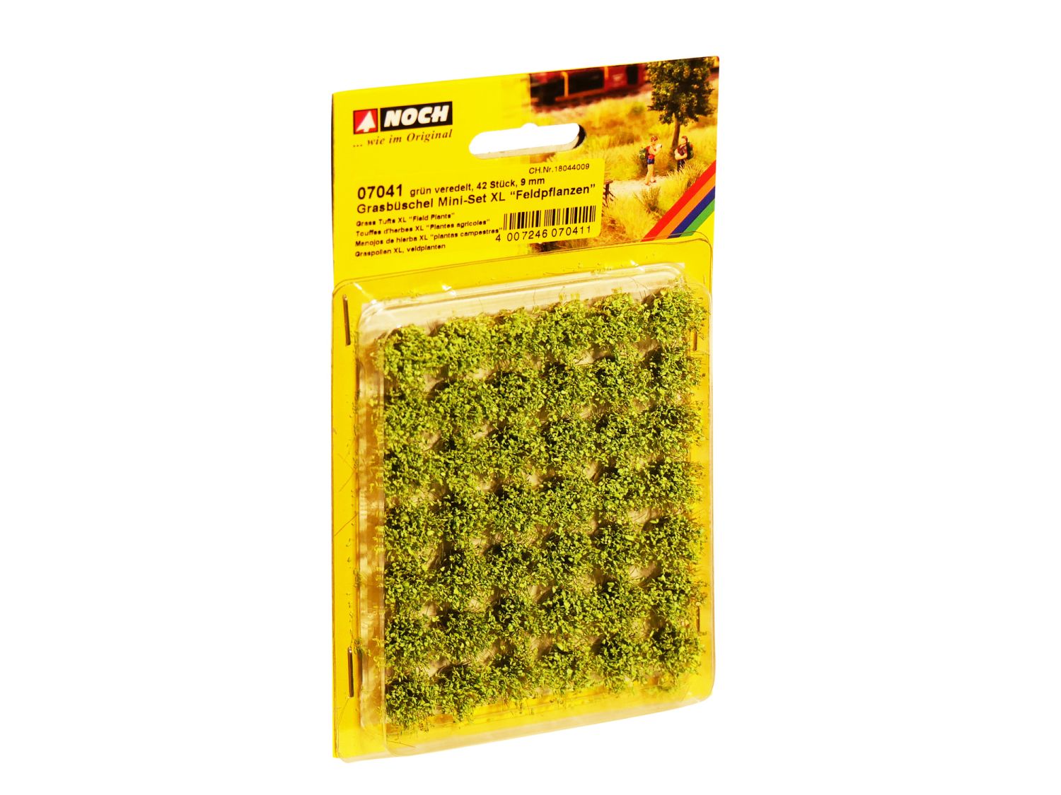 Noch 07041 - Grasbüschel Mini-Set XL 'Feldpflanzen' grün, 42x 9 mm