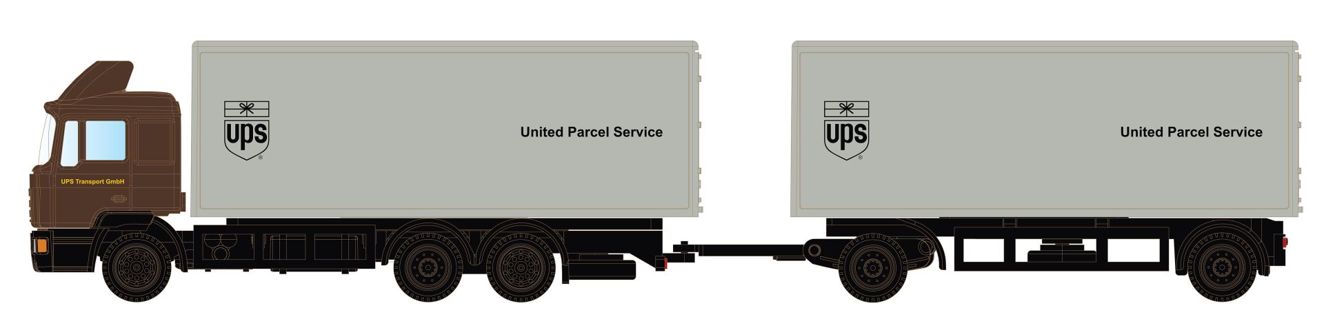 MiNis LC4602 - MAN F90, 3-achs Koffer-Hängerzug UPS