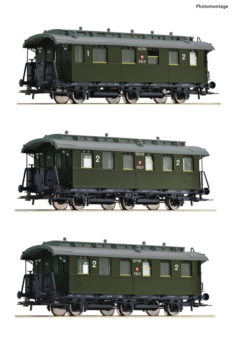 Roco 6200059 - 3er Set Personenzug, PKP, Ep.III