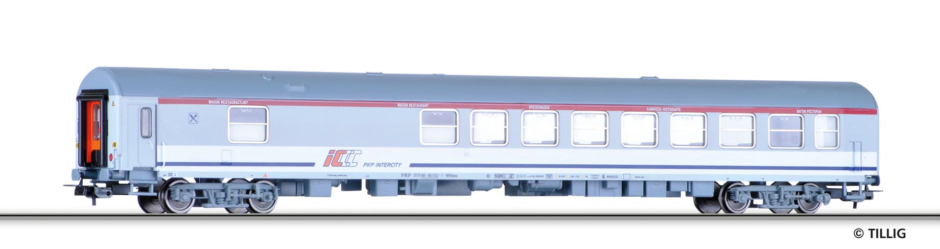 Tillig 75000 - Speisewagen WRdmu, PKP-Intercity, Ep.VI
